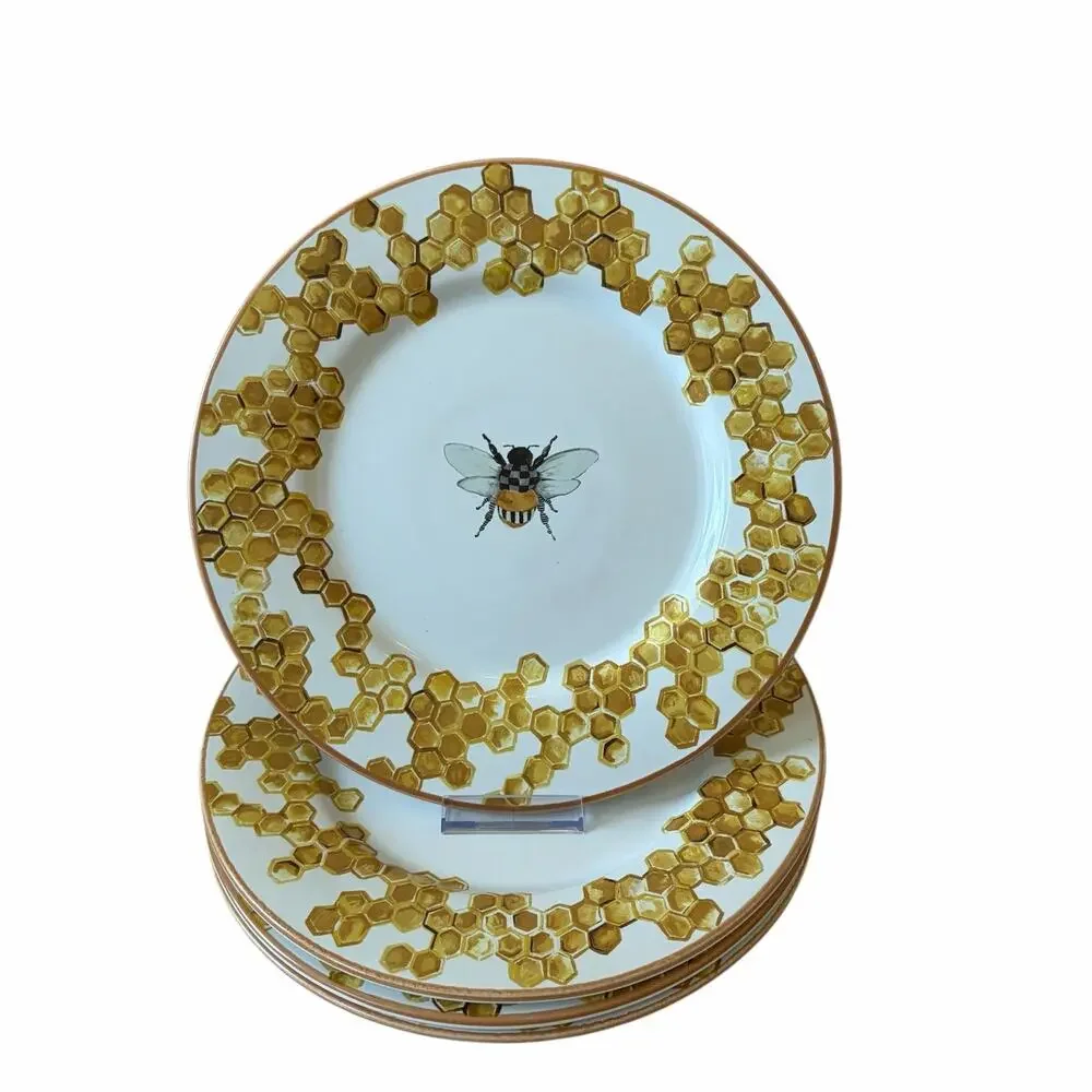 NEW MacKenzie-Childs Queen Bee Dinner Plate 11in Stoneware